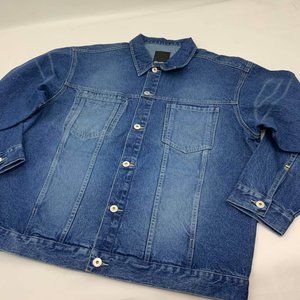 Men's Sean John Med Blue Sandblast Denim Jacket